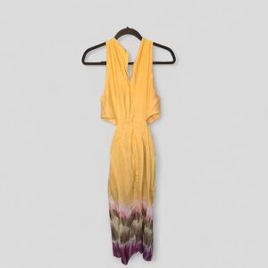 Zara Yellow and Purple Ombre Backless Dress